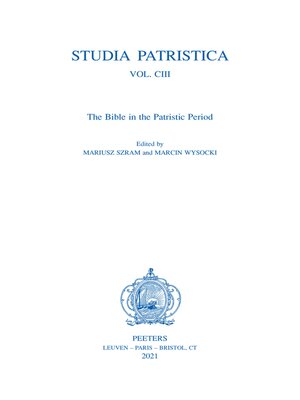 cover image of Studia Patristica. Volume CIII